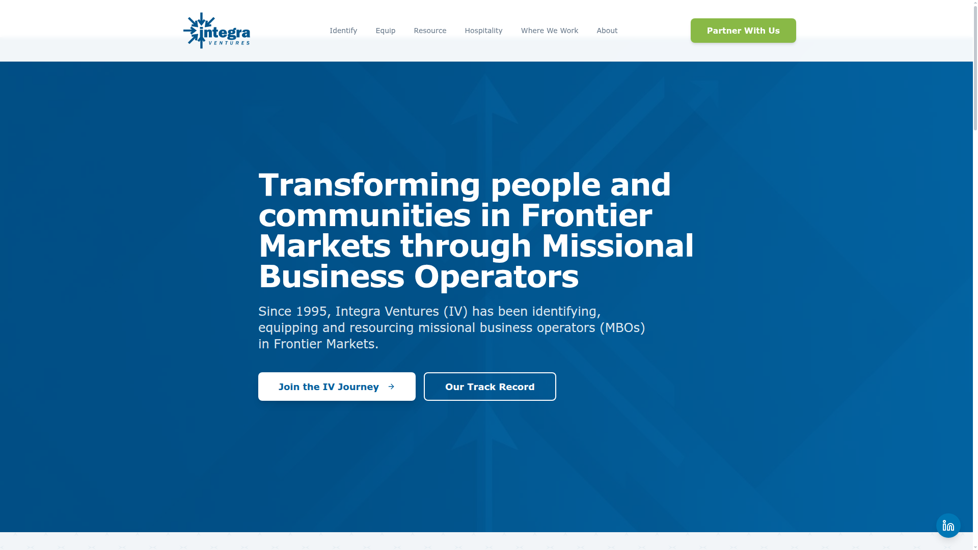 Integra Ventures landing page preview